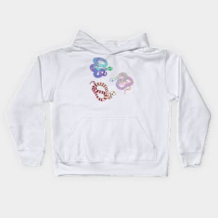 Cute watercolor snake sticker pack Kids Hoodie